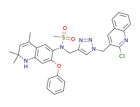 N-((1-((2-chloroquinolin-3-yl)methyl)-1H-1,2,3-triazol-4-yl)methyl)-N-(2,2,4-trimethyl-7-phenoxy-1,2-dihydroquinolin-6-yl)methanesulfonamide