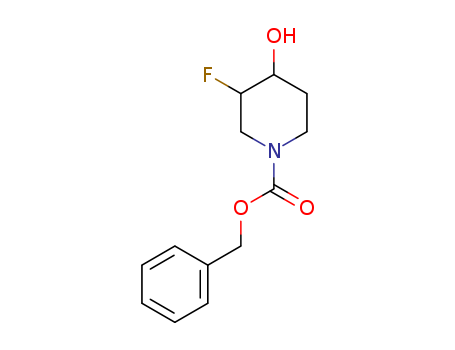 1-Piperidinecarboxylic acid, 3-fluoro-4-hydroxy-, phenylmethyl ester
