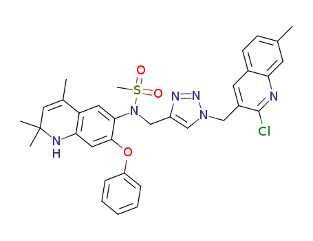 N-((1-((2-chloro-7-methylquinolin-3-yl)methyl)-1H-1,2,3-triazol-4-yl)methyl)-N-(2,2,4-trimethyl-7-phenoxy-1,2-dihydroquinolin-6-yl)methanesulfonamide