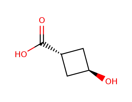 Molecular Structure of 552849-33-9 (cis-3-Hydroxycyclobutanecarboxylic acid)