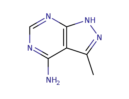 Molecular Structure of 5399-44-0 (1H-Pyrazolo[3,4-d]pyrimidin-4-amine, 3-methyl- (9CI))