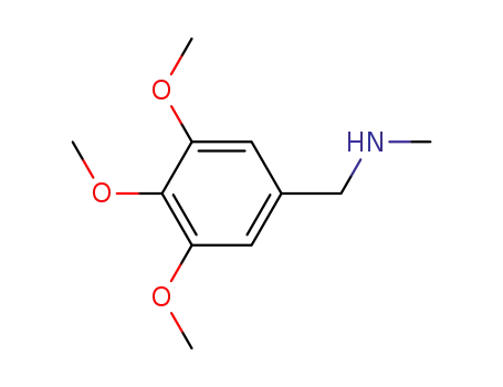 Molecular Structure of 58780-82-8 (N-METHYL-3,4,5-TRIMETHOXYBENZYLAMINE)