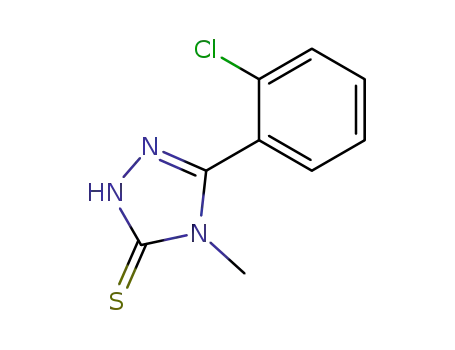 Molecular Structure of 80590-50-7 (5-(2-CHLOROPHENYL)-4-METHYL-4H-1,2,4-TRIAZOLE-3-THIOL)