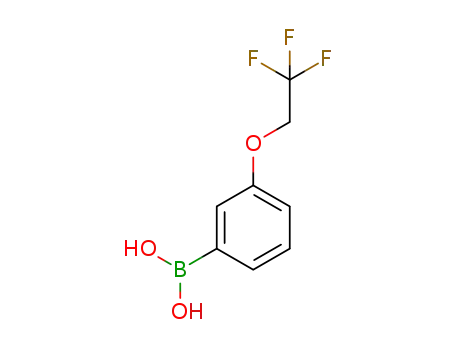 Molecular Structure of 850593-08-7 (3-(2,2,2-TRIFLUOROETHOXY)PHENYLBORONIC ACID)