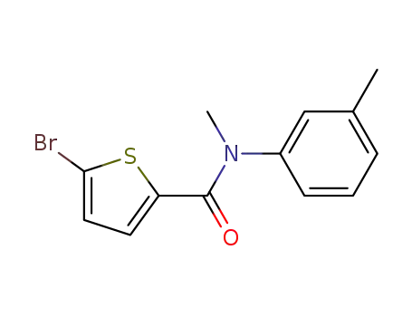 Molecular Structure of 1252464-84-8 (5-bromo-N-methyl-N-(3-methylphenyl)thiophene-2-carboxamide)