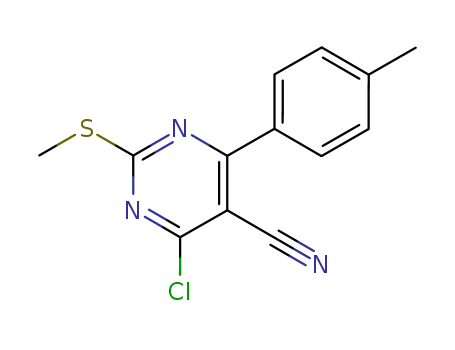 4-CHLORO-6-(4-METHYLPHENYL)-2-(METHYLTHIO)PYRIMIDINE-5-CARBONITRILE