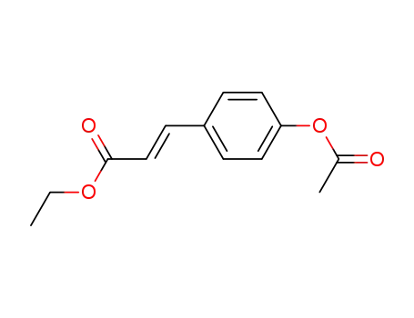 Molecular Structure of 25743-64-0 (ethyl (2E)-3-[4-(acetyloxy)phenyl]prop-2-enoate)