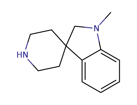 Molecular Structure of 208932-96-1 (Spiro[3H-indole-3,4'-piperidine], 1,2-dihydro-1-methyl-)