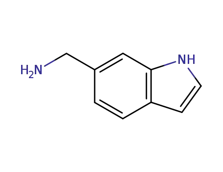 Molecular Structure of 3468-17-5 (1H-Indole-6-methanamine)