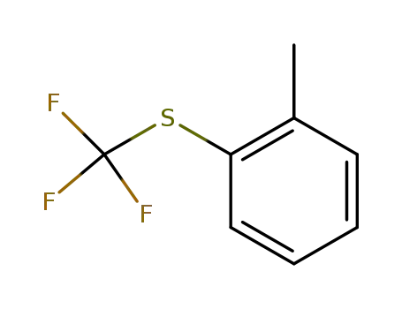 Molecular Structure of 1736-75-0 (1-METHYL-2-TRIFLUOROMETHYLSULFANYL-BENZENE)