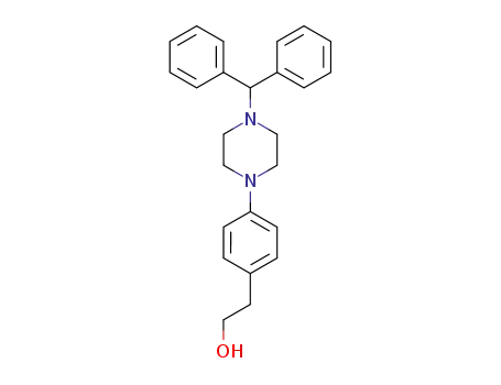 Molecular Structure of 116308-40-8 (2-<4-(4-benzhydryl-1-piperazinyl)phenyl>ethyl alcohol)