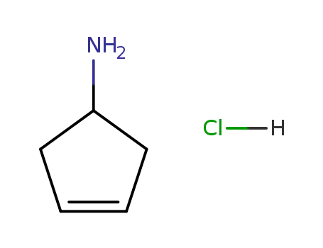 Molecular Structure of 91469-55-5 (1-Amino-3-cyclopentene hydrochloride)
