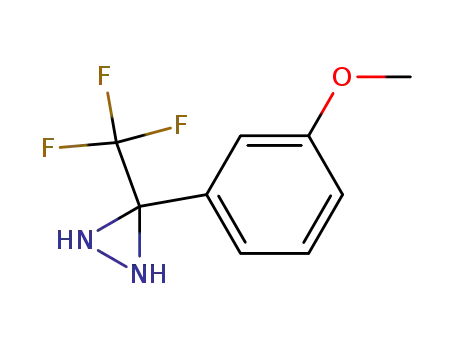 Molecular Structure of 154187-45-8 (3-(3-METHOXYPHENYL)-3-(TRIFLUOROMETHYL)-DIAZIRIDINE)