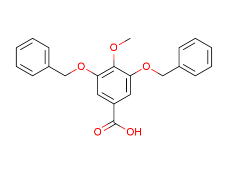 Molecular Structure of 19859-90-6 (Benzoic acid, 4-methoxy-3,5-bis(phenylmethoxy)-)