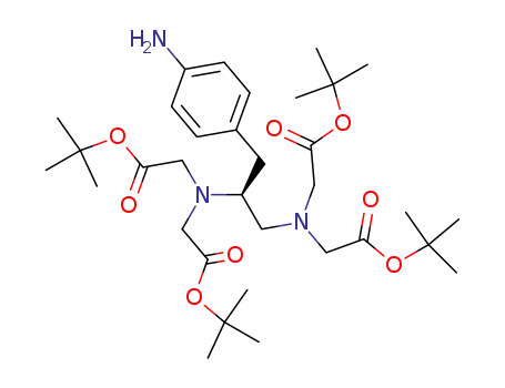 Molecular Structure of 143106-46-1 ((S)-4-Aminobenzyl Ethylenediaminetetraacetic Acid Tetra(t-butyl) Ester)