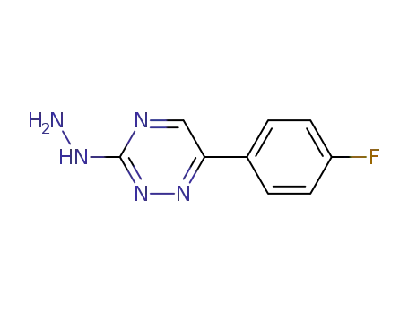 Molecular Structure of 71347-59-6 (1-(6-(4-FLUOROPHENYL)-1,2,4-TRIAZIN-3-YL)HYDRAZINE)