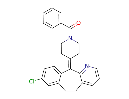 Molecular Structure of 117810-92-1 ((4-(8-chloro-5H-benzo[5,6]cyclohepta[1,2-b]pyridin-11(6H)-ylidene)piperidin-1-yl)(phenyl)methanone)
