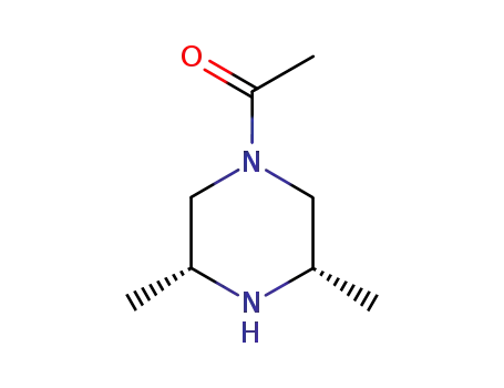 Molecular Structure of 191543-36-9 (Piperazine, 1-acetyl-3,5-dimethyl-, cis- (9CI))