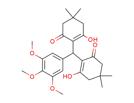 Molecular Structure of 139484-13-2 (2-Cyclohexen-1-one,
2,2'-[(3,4,5-trimethoxyphenyl)methylene]bis[3-hydroxy-5,5-dimethyl-)