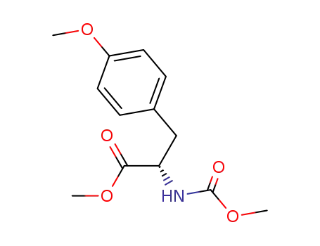 Molecular Structure of 113089-15-9 (L-Tyrosine, N-(methoxycarbonyl)-O-methyl-, methyl ester)