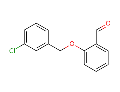 Molecular Structure of 40359-59-9 (Benzaldehyde, 2-[(3-chlorophenyl)methoxy]-)