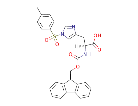 Molecular Structure of 112380-10-6 (FMOC-HIS(TOS)-OH)