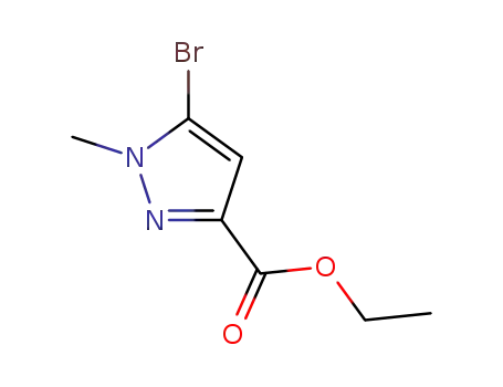 Molecular Structure of 1269293-48-2 (Ethyl 5-bromo-1-methyl-1H-pyrazole-3-carboxylate)