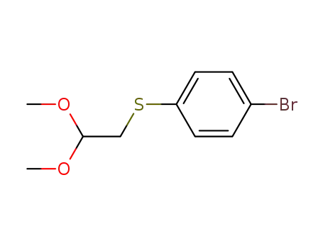 Molecular Structure of 118780-12-4 (1-BROMO-4-(2,2-DIMETHOXY-ETHYLSULFANYL)-BENZENE)