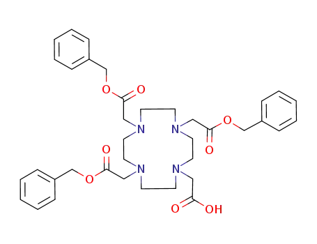 Molecular Structure of 272120-41-9 ((4,7,10-TRIS-BENZYLOXYCARBONYLMETHYL-1,4,7,10TETRAAZA-CYCLODODEC-1-YL)-ACETIC ACID)