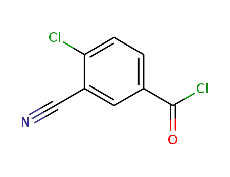 Molecular Structure of 181283-43-2 (Benzoyl chloride, 4-chloro-3-cyano- (9CI))