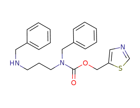 Molecular Structure of 1004318-33-5 (1-benzylamino-3-{benzyl[(1,3-thiazol-5-ylmethoxy)carbonyl]amino}propane)