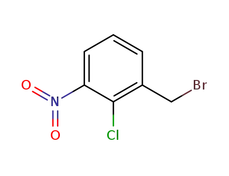 Molecular Structure of 89642-16-0 (BENZENE, 1-(BROMOMETHYL)-2-CHLORO-3-NITRO-)