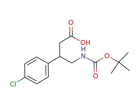 Molecular Structure of 78131-30-3 (4-((tert-butoxycarbonyl)amino)-3-(4-chlorophenyl)butanoic acid)