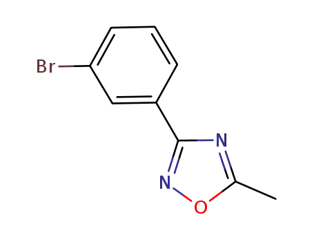 Molecular Structure of 160377-57-1 (3-(3-BROMOPHENYL)-5-METHYL-1,2,4-OXADIAZOLE)