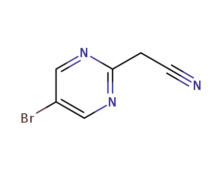 Molecular Structure of 831203-15-7 (5-BROMO-2-PYRIMIDINEACETONITRILE)