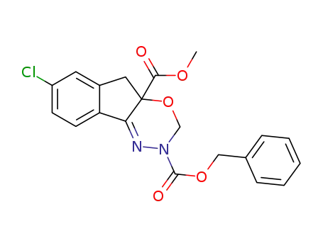 Molecular Structure of 170917-89-2 (7-Chloroindeno[1,2-e][1,3,4]oxadiazine-2,4a(3H,5H)-dicarboxylic acid 4a-methyl 2-benzyl ester)