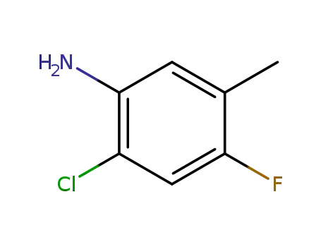 Molecular Structure of 124185-35-9 (2-CHLORO-4-FLUORO-5-METHYLANILINE)