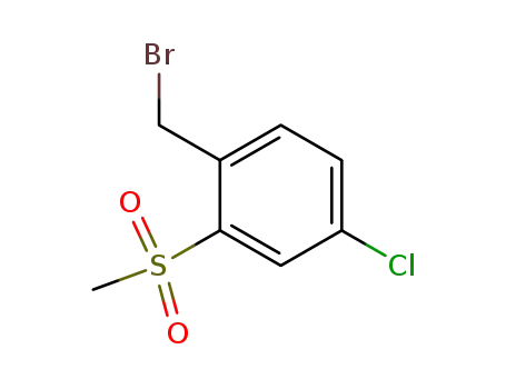 Molecular Structure of 849035-64-9 (Benzene,1-(bromomethyl)-4-chloro-2-(methylsulfonyl)-)