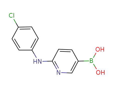 Molecular Structure of 951771-31-6 (6-(4-chlorophenylamino)pyridin-3-ylboronic acid)