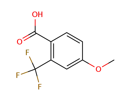 Molecular Structure of 127817-85-0 (4-Methoxy-2-(trifluoromethyl)benzoic acid)