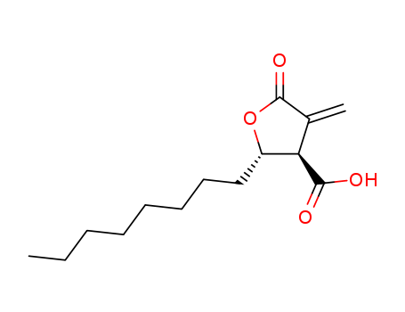 3-Furancarboxylic acid,tetrahydro-4-methylene-2-octyl-5-oxo-, (2R,3S)-rel-