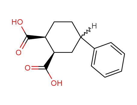 Molecular Structure of 36299-64-6 (4-TRANS-PHENYLCYCLOHEXANE-CIS-DICARBOXYLIC ACID, 97)