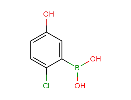 Molecular Structure of 913835-71-9 (2-CHLORO-5-HYDROXYBENZENEBORONIC ACID 98)