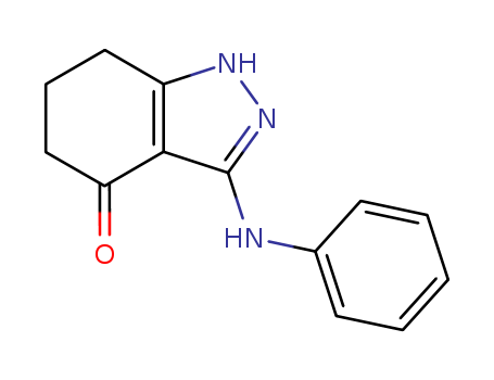 Molecular Structure of 105543-87-1 (4H-Indazol-4-one, 1,5,6,7-tetrahydro-3-(phenylamino)-)