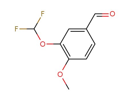 Molecular Structure of 153587-11-2 (3-(DIFLUOROMETHOXY)-4-METHOXYBENZALDEHYDE)