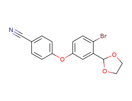 1217366-74-9,4-(4-BroMo-3-(1,3-dioxolan-2-yl)phenoxy)benzonitrile,4-(4-BroMo-3-(1,3-dioxolan-2-yl)phenoxy)benzonitrile