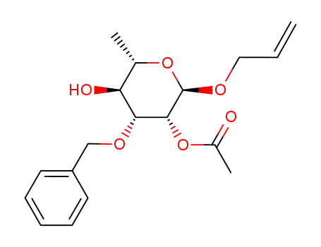 Molecular Structure of 940274-20-4 (Allyl 2-O-acetyl-3-O-benzyl-a-L-rhamnopyranoside)