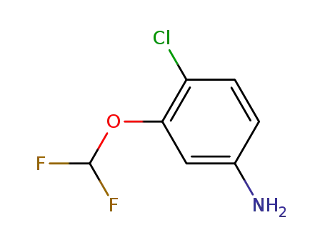 Molecular Structure of 39211-54-6 (Benzenamine, 4-chloro-3-(difluoromethoxy)-)