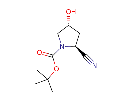 Molecular Structure of 483366-12-7 ((2S,4R)-1-Boc-2-cyano-4-hydroxypyrrolidine)