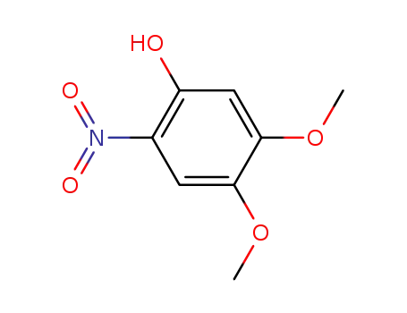Molecular Structure of 7158-91-0 (4,5-dimethoxy-2-nitrophenol)